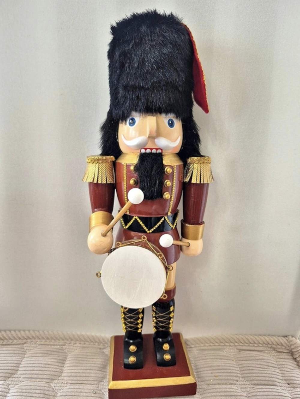 Burgundy & Black Nutcracker Drummer